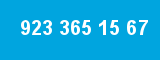 923 365 15 67 923 365 15 67